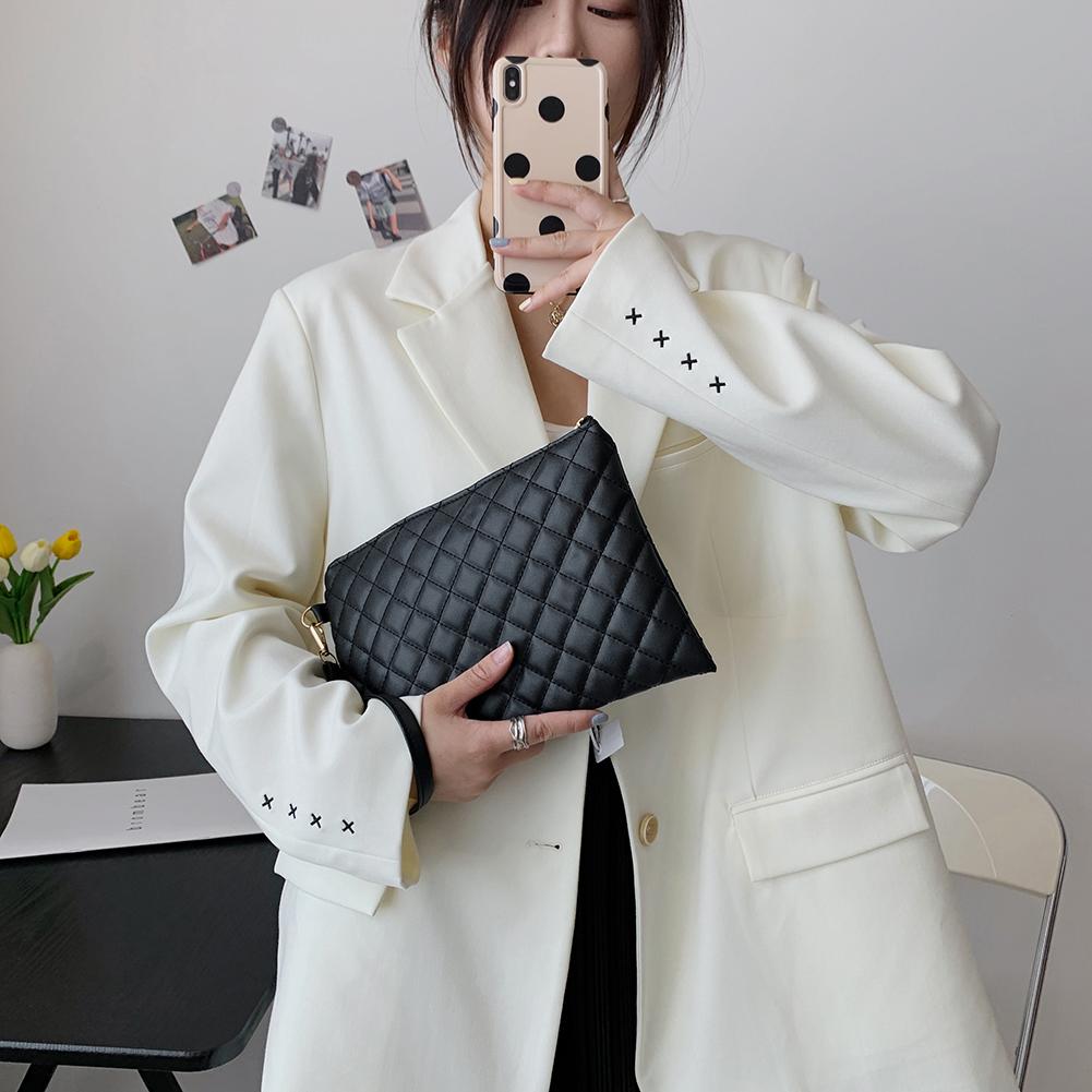 Сумки-конверты с ромбовидной решеткой и вышивкой, женский клатч из искусственной кожи, женские повседневные сумки, вечерняя сумка-тоут