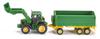 SIKU Трактор John Deere с передним ковшом и прицепом, модель в масштабе 1/87 SK1843