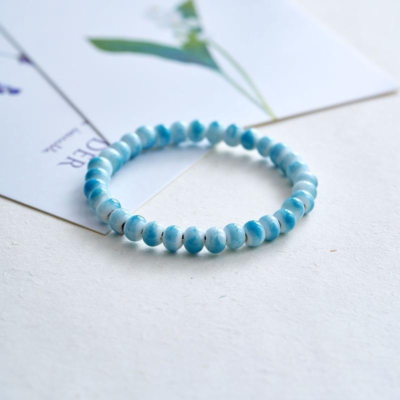 Керамический браслет ювелирные изделия модный цветочный глазурь бисерный браслет многоцветный повседневный богемный браслет