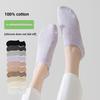 5 Pairs of Women's Summer Thin Mesh Breathable Pure Cotton Boneless Heel Shallow Mouth Invisible Socks