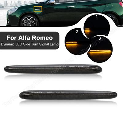 Для 2010-Alfa Romeo Giulietta светодиодные динамические боковые габаритные огни указатели поворота со стрелками, мигающие лампы Canbus без ошибок для