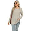 Ladies' New Versatile Work Four Seasons Leisure Daily Sexy Beautiful Loose Top Long Sleeve T-Shirt