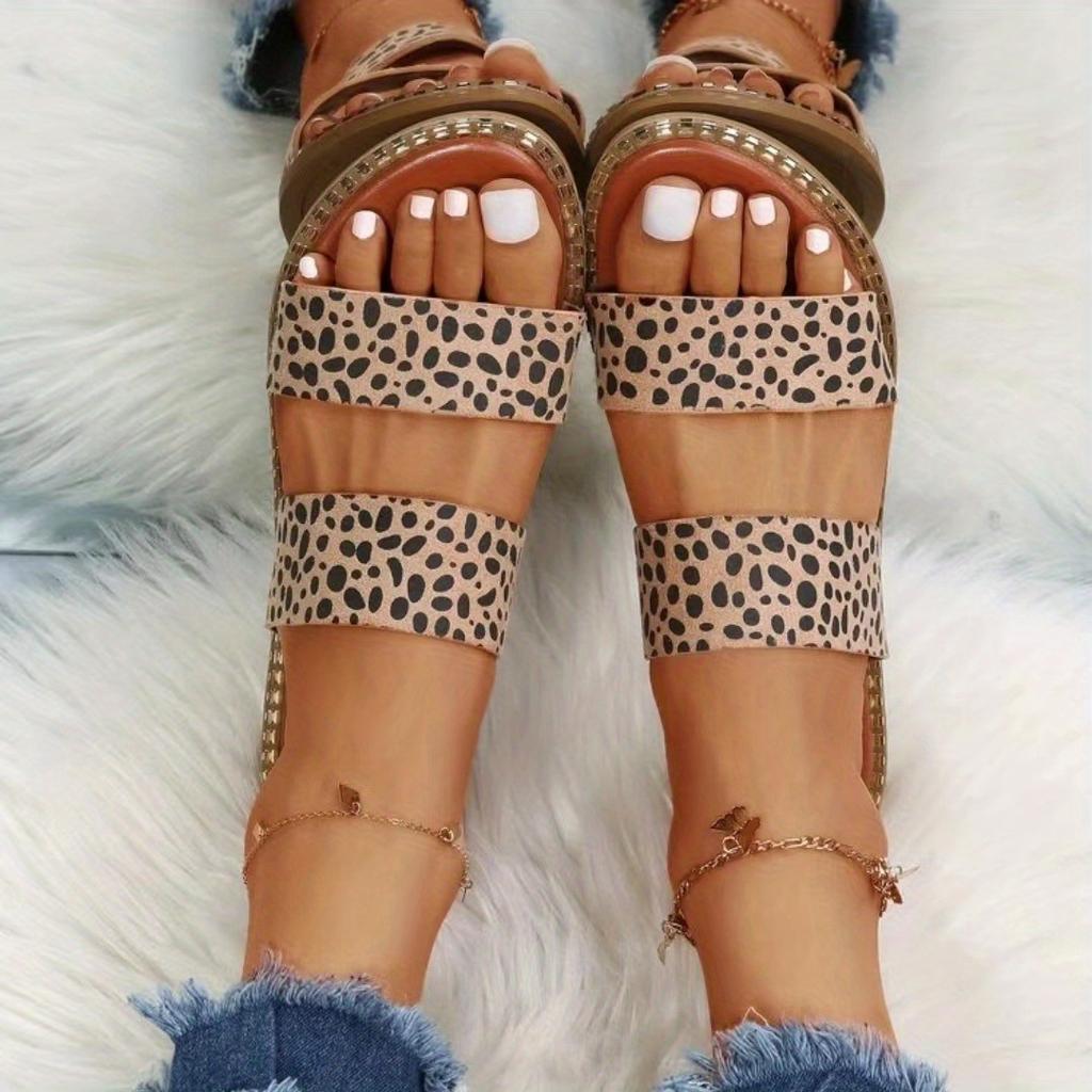 Женские шлепанцы на плоской подошве с двойным ремешком, противоскользящие туфли без шнуровки с круглым носком, универсальные пляжные шлепанцы на открытом воздухе