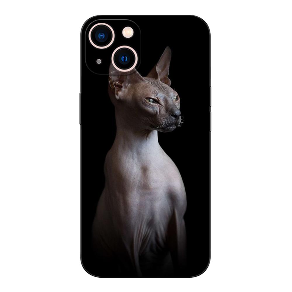 Черный чехол из ТПУ для Motorola Edge 20 Lite Pro 2021 S Moto E20 E30 E40 E7 4G G 5G Plus Sphynx Cat