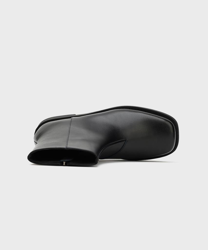 Firenze Atelier [Second.A] Минималистичные ботильоны на молнии с квадратным носом 2Ndf4300Gb [Черный]
