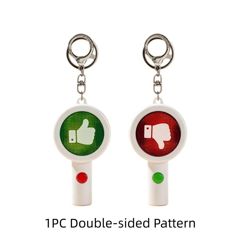 Acrylic Keychain Response Card Handheld Judgement Board Keyring Voting Paddles Activity Supplies