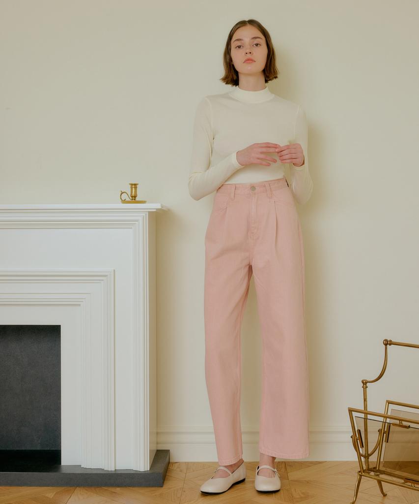 YUPPE Tucked Cotton Pants_Pink