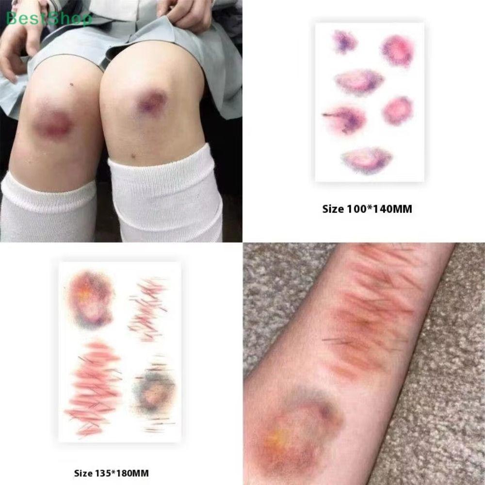 4Sheets Realistic Halloween Temporary Tattoos Waterproof Fake Tattoo  Party