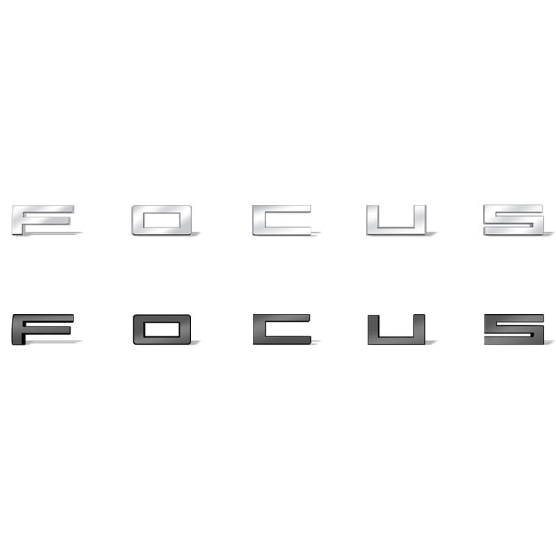 djsh6 Car-Styling Metal Letter Stickers Car Trunk Body Emblem For Ford Focus MK1 MK2 MK3 MK4 ST