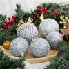 6/12pcs with Sequins Christmas Ball 8/10cm Christmas Tree Hanging Ornaments  Wedding