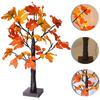 Осенняя лампа из кленового дерева, 24 светодиода с батарейным питанием, USB, регулируемая подсветка, свет из тыквы, кленового листа, урожай на День благодарения, Хэллоуин, Рождество, рабочий стол