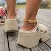 Thick-soled Hole Shoes Women's Summer Outer Wear Increases 2024 New Thick-soled Beach Non-slip Muffin Bag Head Cool Slippers