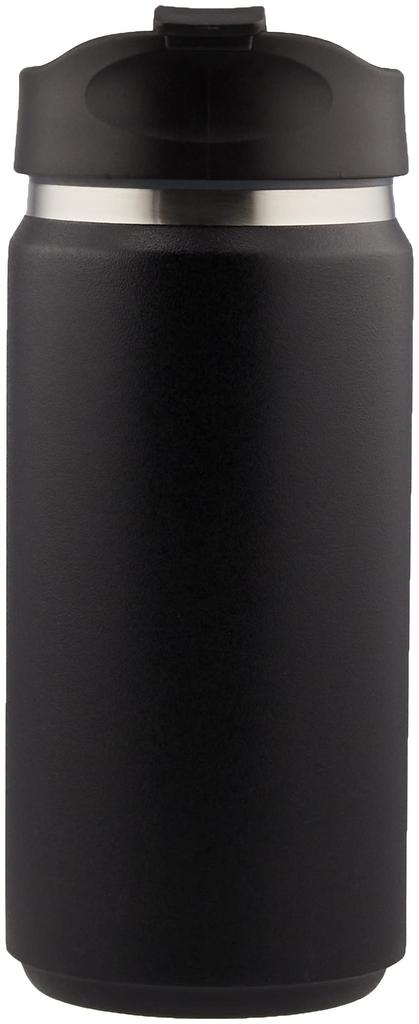 Стакан Gowell Zalatto с вакуумной нержавеющей холодной и двойной черной матовой крышкой, изолированный, стальной, термо, теплый, структурный, 350 мл, (Мужской, Стильный,