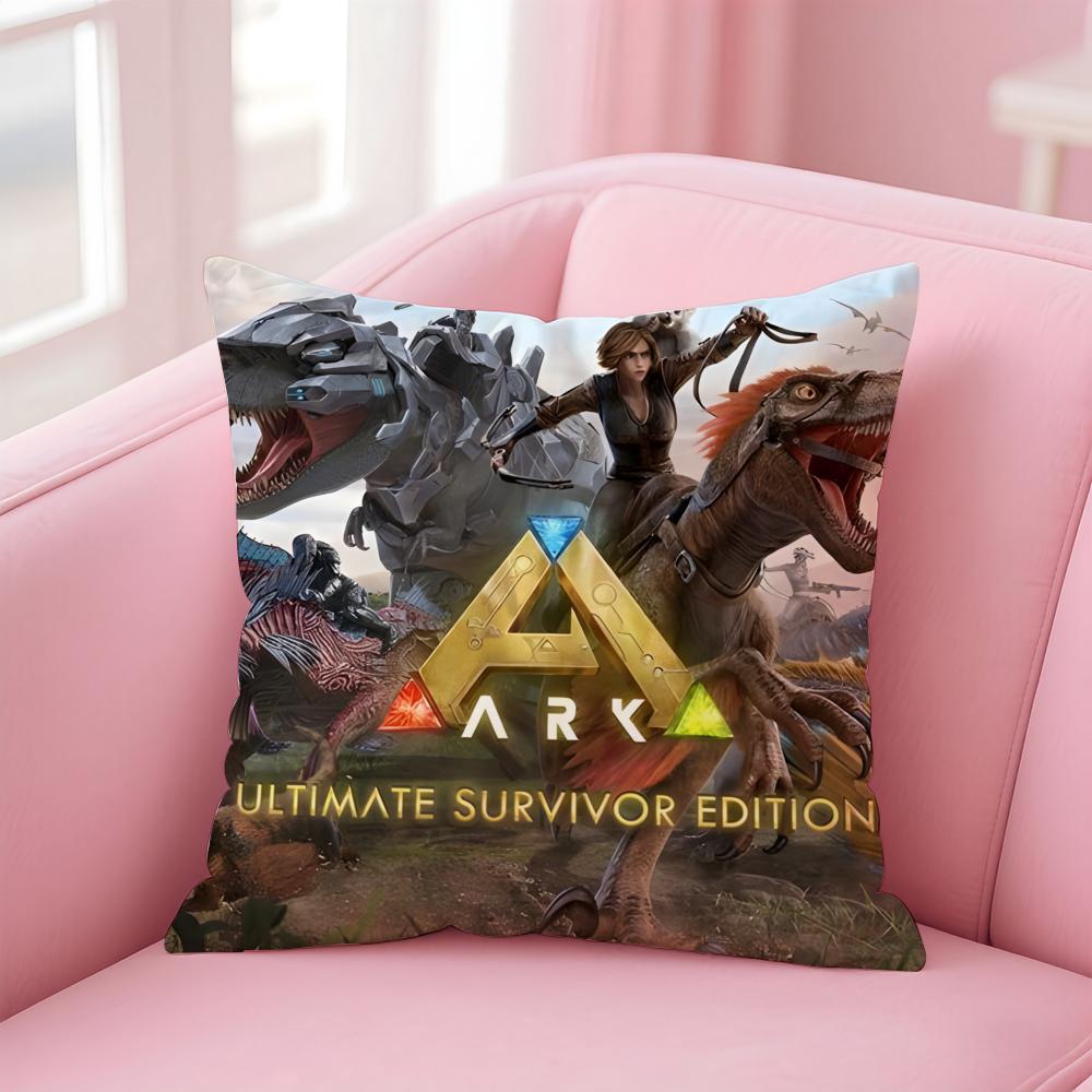 Survival Game Logo AArk Survival Evolved Cushion Cover Pillowcase Short Plush Invisible zipper Room Sofa Cushion Cover