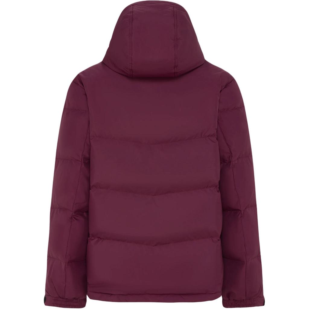 Men's Adidas Down Coats Unisex Dark Reddish Purple Hooded Non Detachable