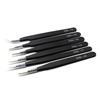 6Pcs ESD Stainless Steel Precision Anti-Static Tweezers Set Electronics