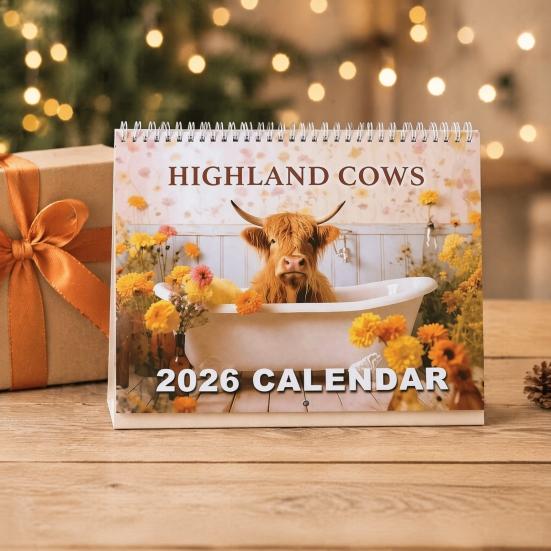 Decorative Office Calendar 2027 Wall Calendar, Monthly Planner with Metal Twin-Wire Binding for Professional Supplies Easy Page Turning And