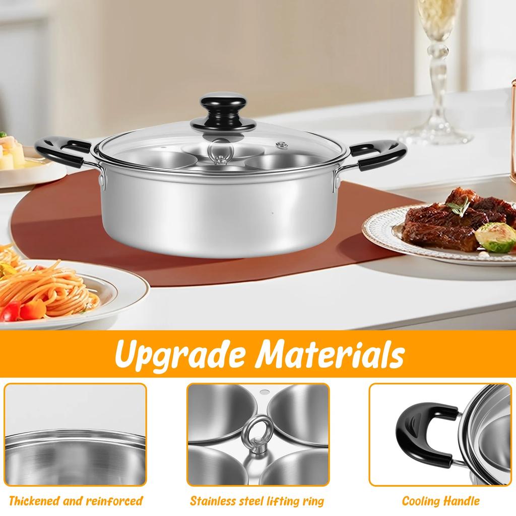 Яйцеварка из нержавеющей стали, кастрюля для приготовления яиц пашот, сковорода для варки яиц, кастрюля-яйцеварка для индукционной плиты, газовая плита