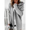 Hooded Knit Temperament Commuter Bat Shape Soft Loose Back Splicing Sweater