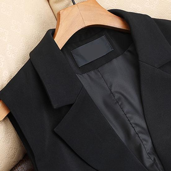 Женский жилет без рукавов с двумя пуговицами в стиле вестерн, приталенный кардиган, пальто, чистый цвет, глубокий V-образный вырез