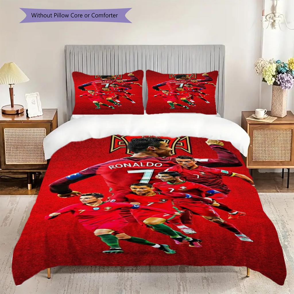 Ronaldo's Legacy Three-piece set (1 * duvet cover + 2 * pillowcase, without core) Bedding set Duvet cover and pillowcase Soft and comfortable