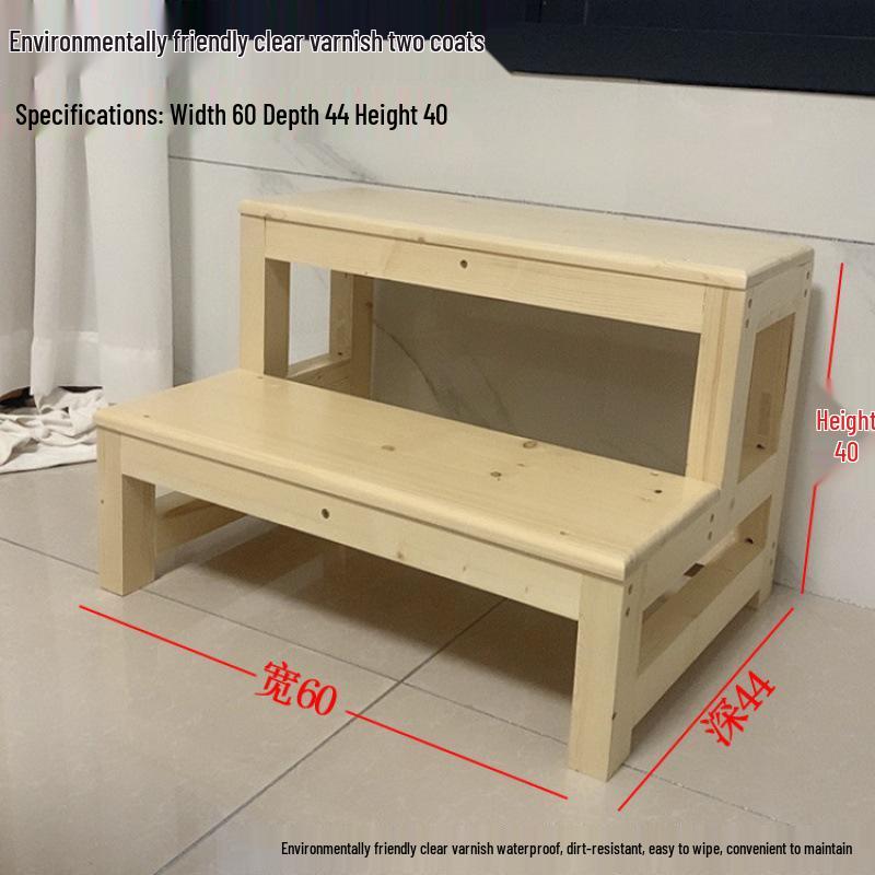 Компактная складная стремянка из массива дерева для дома