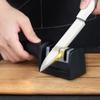 1PcKnife Sharpener Black Kitchen Tools Three-stage Sharpening Stone Accessory Professional Knives Bar Accessories Dining Home