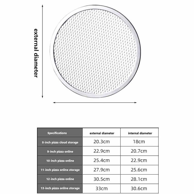 8-13 дюймов многоразовый антипригарный противень для пиццы бесшовный сетчатый алюминиевый сплав посуда для выпечки кухонные принадлежности круглый противень для блинов пиццы