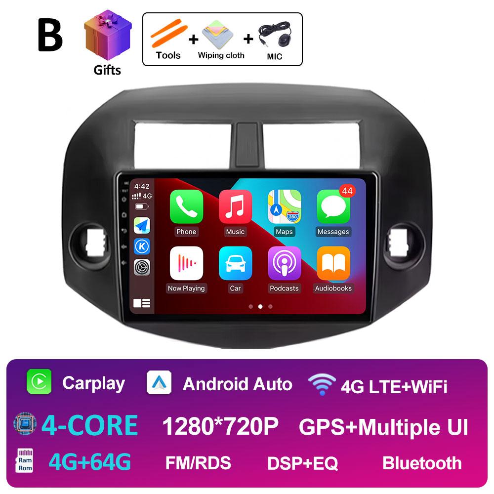 Android Auto Wireless Carplay для Toyota RAV4 3 XA30 2005 2006 2007 2008 2009 2010 - 2013 Автомобильный видеомагнитофон, мультимедийный проигрыватель WIFI