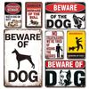 Warning Danger Poster Metal Decor Beware Of The Dog Cat Vintage Tin Sign No Trespassing Farmhouse Wall Decor Family Doorplate