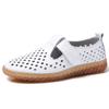 Women's Mother Female Genuine Leather White Shoes Sandals Loafers Moccasins 2024Outdoor Cool Beach Summer Hollow