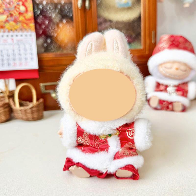 [Cloth  Only] the New Year Festive Banner Set Clothes for Pendant Dolls, New Year Red Lion Dance Set.