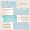 Portable Puffy Padded Travel Cosmetic Bag Solid Color Wide-open Makeup Bag Makeup Organizer Case Large Capacity Toiletry Bag