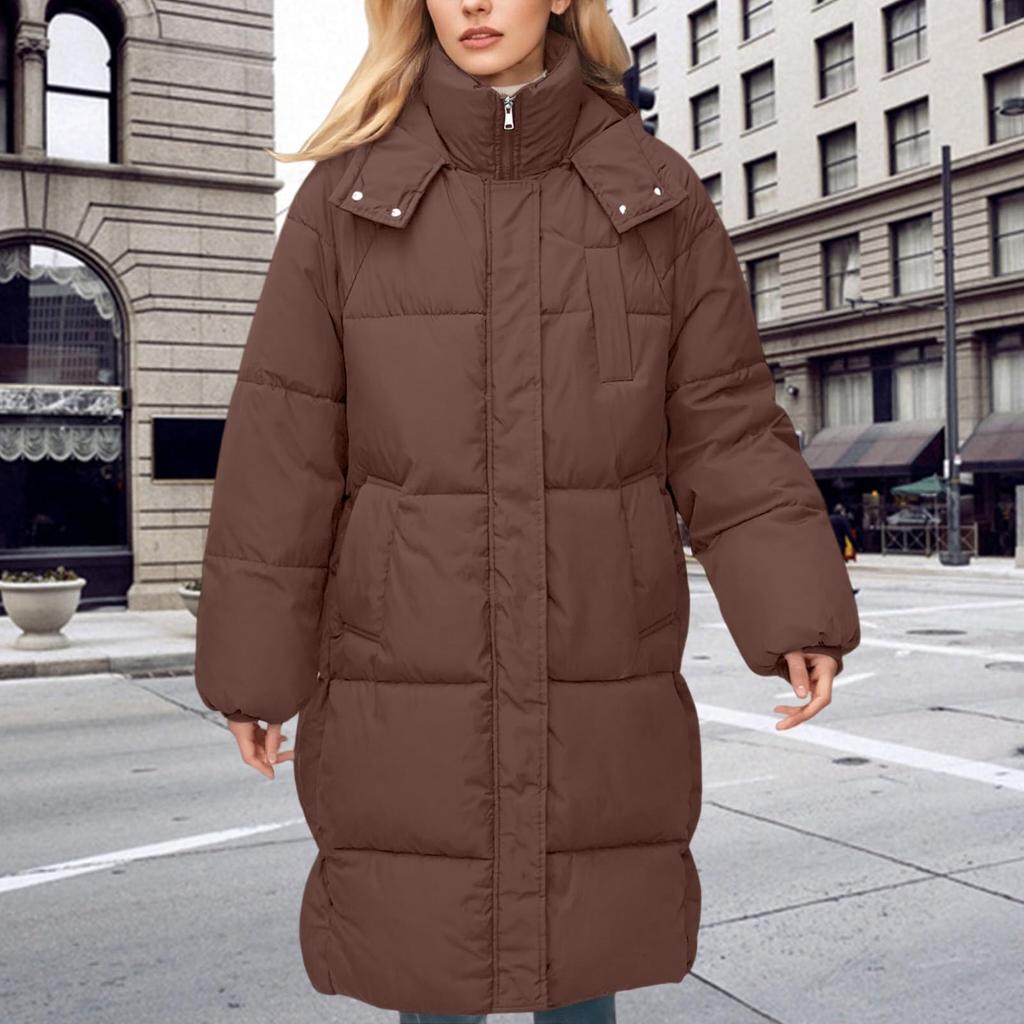 Women's Fashion Padded Jacket Loose Long Over The Knee Thickened Padded Jacket