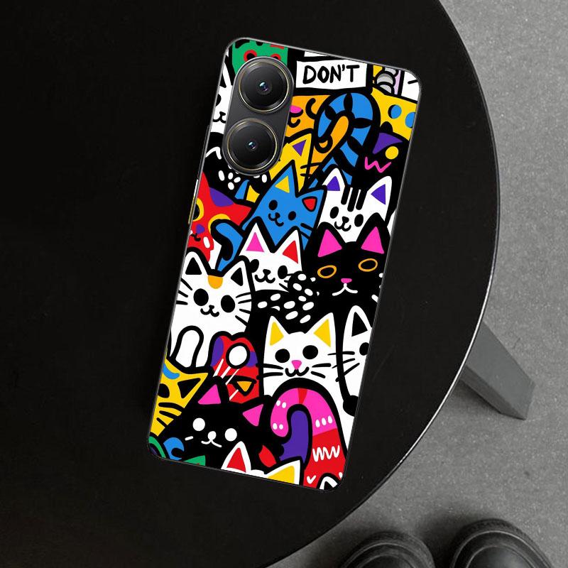 Модный Крутой Чехол для Телефона с Граффити для Xiaomi Poco X6 X5 X7 Pro F7 Ultra Redmi 15C 15 13C 13 12C 12 10C 10 10A 9C 9A 9T 9 Co