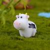 Фигурка коровы Экологичная Привлекательная Смоляная Миниатюрная Статуэтка Коровы Ручной Работы для Дома