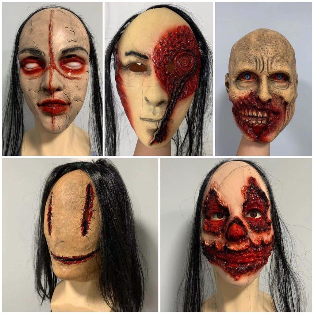 Scare Your Friends With This Latex Halloween Horror Mask Cosplay Props