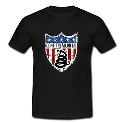 Модные черные футболки унисекс с короткими рукавами Don'T Tread On Me