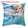 The Frozen Snow Queen Cartoon Cushion Cover Linen Material Cozy Spaces Home