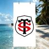 Полотенце S-Stade Toulousain, микрофибра, пляжное, быстросохнущее, не прилипает песок, ультратонкое волокно, супермягкое.