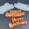 1Pc Silicone 3D Happy Birthday Mold DIY Ice Jelly Chocolate Mould English Letter Mold Bake Birthday Cake Decor Tool Mould