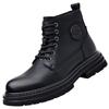 2025 New High-top Thick-soled Men's Boots British Style Trend Martin Boots Men's Warm and Velvet Tooling Boots