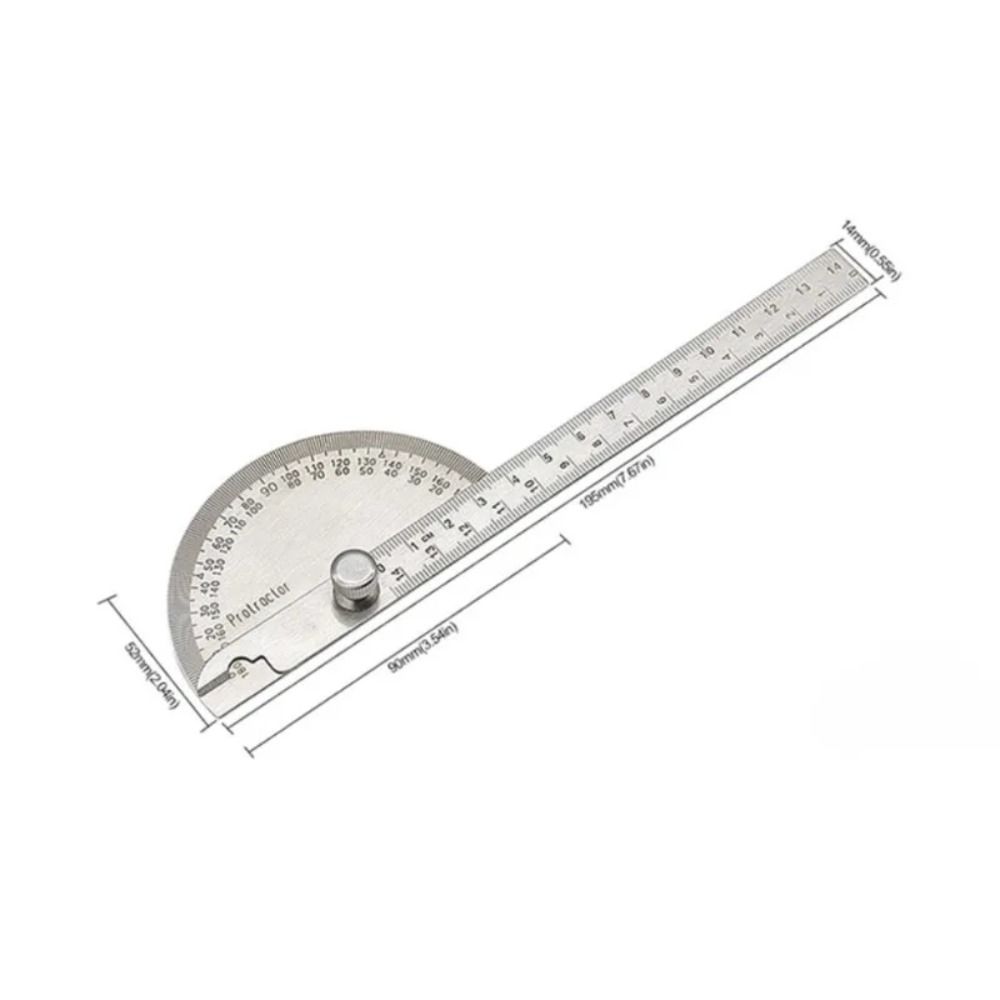 Угломер 180 градусов, транспортир, измерительная линейка, регулируемый транспортир, измерительный инструмент