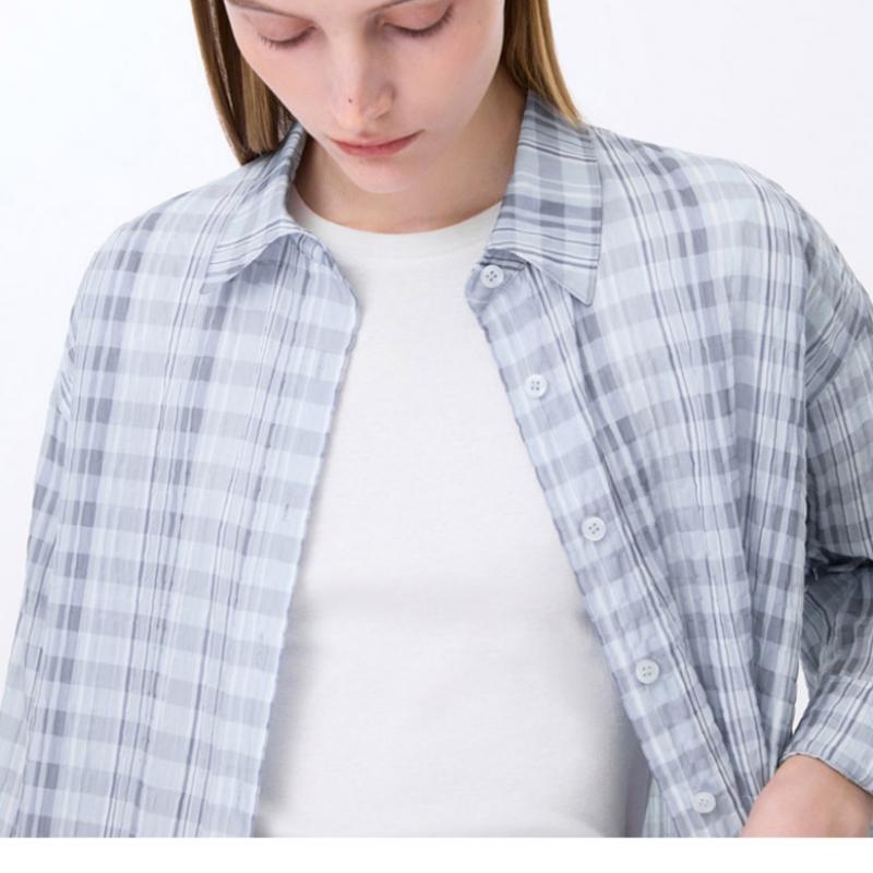 [She S miSS] Рубашка в клетку SeerSucker SwwStp22210 Gr