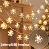 Snowflake LED String Fairy Light Garland Home Christmas Lights Wedding Decor Christmas Decor for Home Navidad Party Decoration