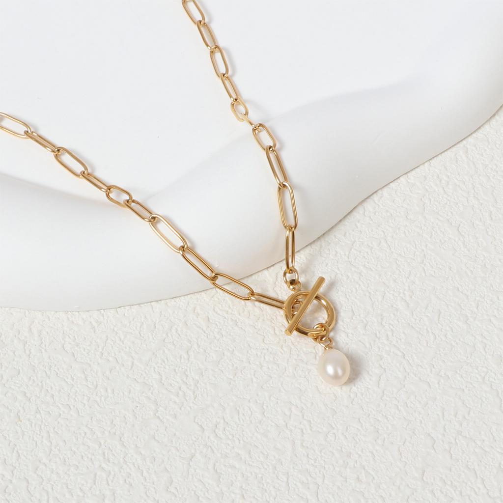 Новое универсальное ожерелье из нерегулярного барочного жемчуга, легкая роскошь, элегантный темперамент, подвеска из натурального жемчуга для женщин