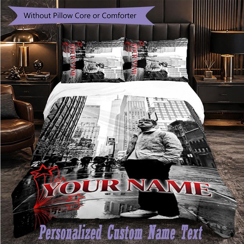 Personalized 3Pcs Bedding SetAlex Warren Custom Text Duvet Cover Pillowcase Set Bedroom Gift