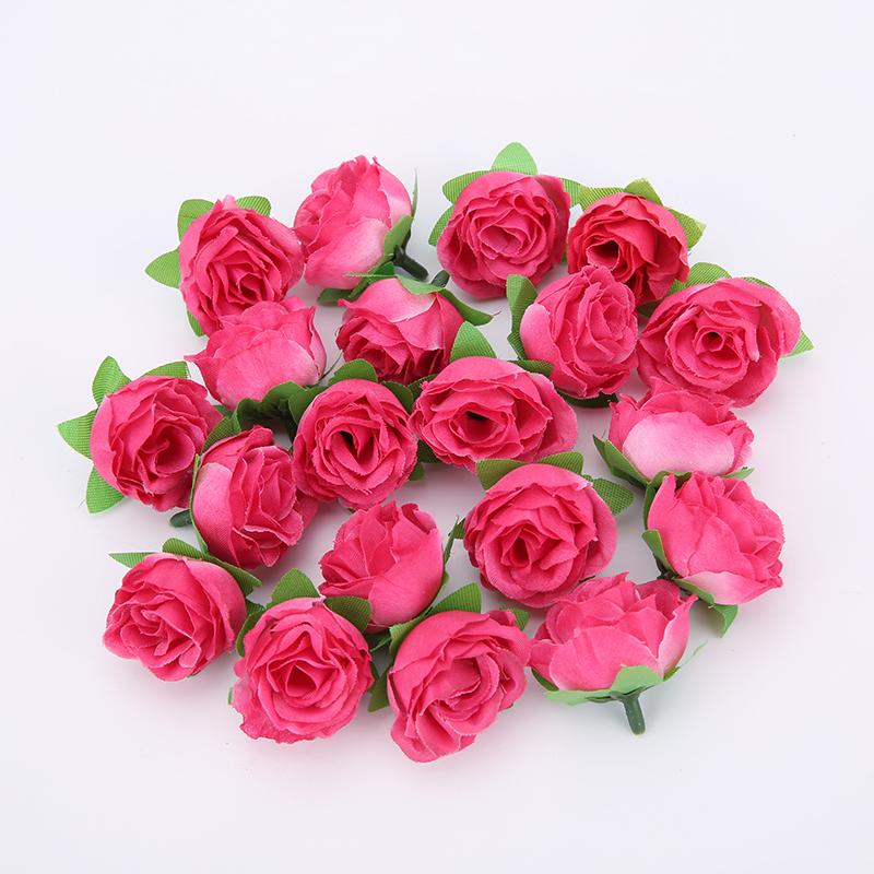 10/20/50Pcs Rose Artificial Flowers Head 3CM Fake Flower for Wedding Decoration Party Christmas Home Decor Craft Gifts Accessory
