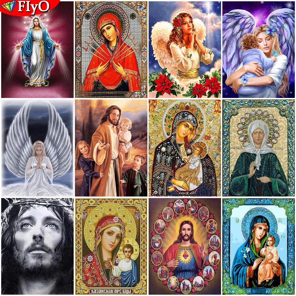 Diamond Painting New Jesus Pictures Of Rhinestones 5D DIY Diamond Embroidery Sale Religious Figures Mosaic Home Decor