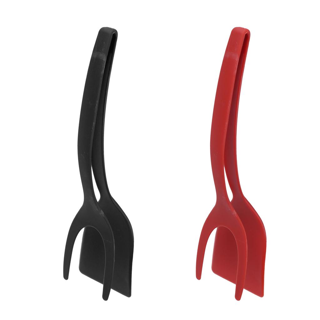 2-In-1 Nylon Grip Flip Tongs Egg Spatula Tongs Steak Spatula Tongs Clamp Pancake Fried Turners Kitchen Accessories Making Tool
